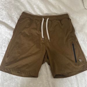 Vuori Mens Sunday Performance Shorts Elastic Waist 'Tobacco Heather' V381 Size L